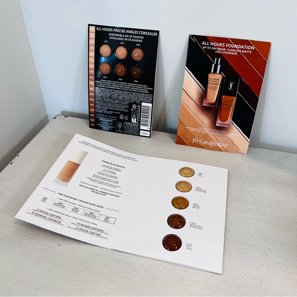 Luxury Foundation Concealer Sample Bundle Gucci YSL Charlotte Tilbury RMS NWT - Picture 5 of 16